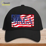 MAGA Flag Novelty License Plate Hat Cotton / Black