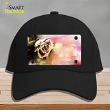 Watercolor Rose Novelty License Plate Hat Cotton / Black