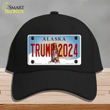 Trump 2024 Alaska Novelty License Plate Hat Cotton / Black