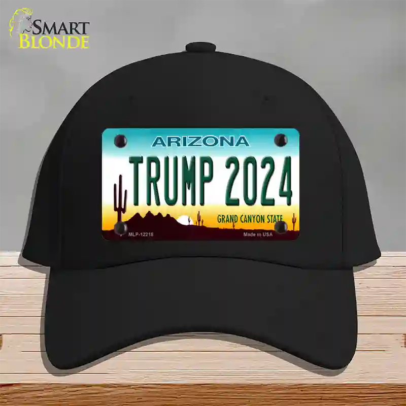 Trump 2024 Arizona Novelty License Plate Hat Cotton / Black