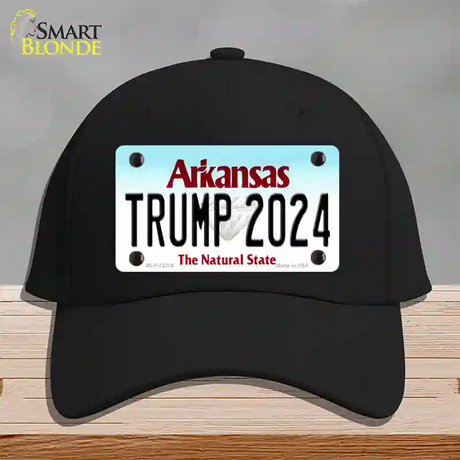 Trump 2024 Arkansas Novelty License Plate Hat Cotton / Black