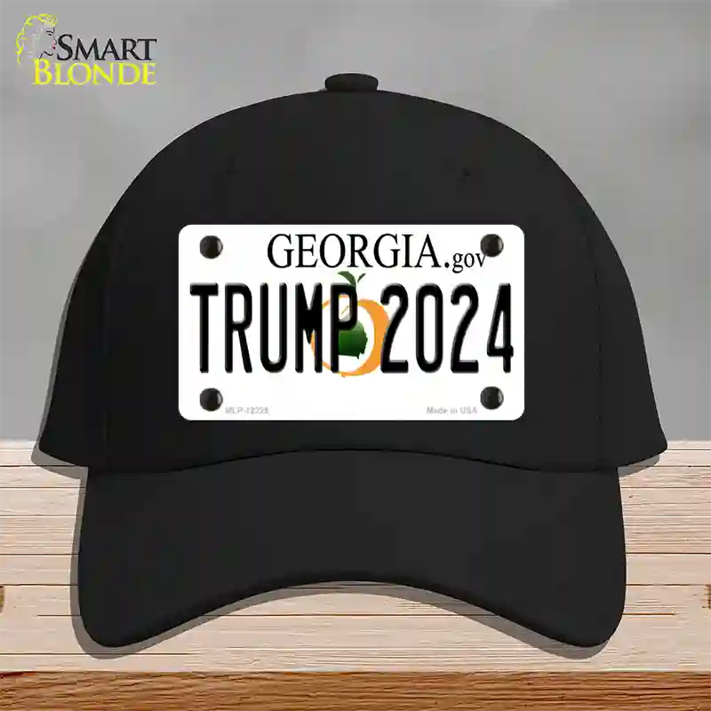 Trump 2024 Georgia Novelty License Plate Hat Cotton / Black