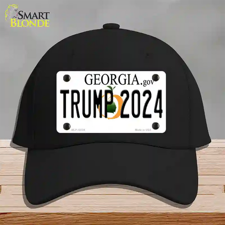 Trump 2024 Georgia Novelty License Plate Hat Cotton / Black