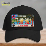 Trump 2024 Hawaii Novelty License Plate Hat Cotton / Black