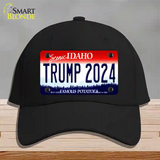 Trump 2024 Idaho Novelty License Plate Hat Cotton / Black