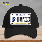 Trump 2024 Indiana Novelty License Plate Hat Cotton / Black