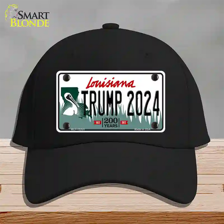 Trump 2024 Louisiana Novelty License Plate Hat Cotton / Black