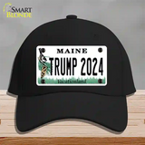 Trump 2024 Maine Novelty License Plate Hat Cotton / Black