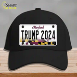 Trump 2024 Maryland Novelty License Plate Hat Cotton / Black