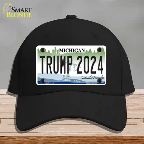 Trump 2024 Michigan Novelty License Plate Hat Cotton / Black