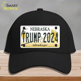 Trump 2024 Nebraska Novelty License Plate Hat Cotton / Black