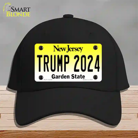 Trump 2024 New Jersey Novelty License Plate Hat Cotton / Black