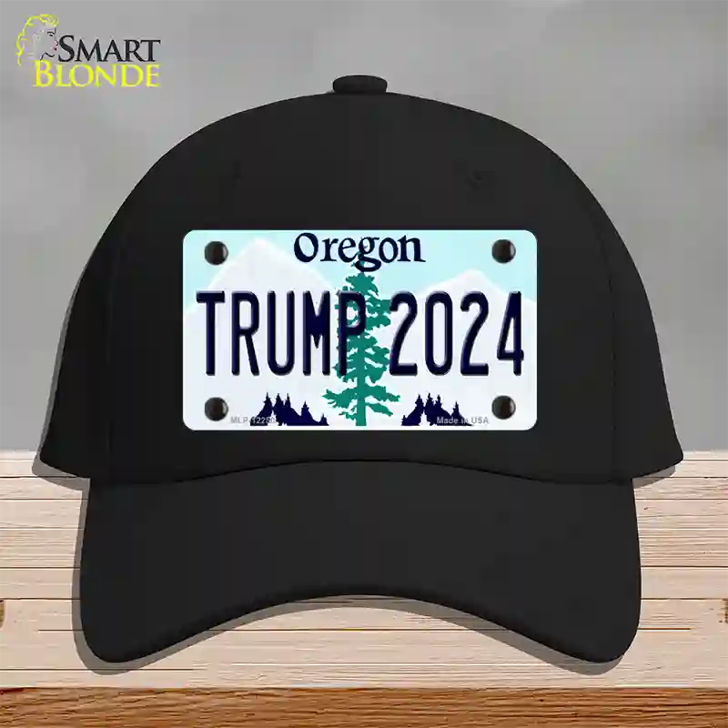 Trump 2024 Oregon Novelty License Plate Hat Cotton / Black