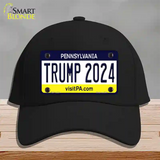 Trump 2024 Pennsylvania Novelty License Plate Hat Cotton / Black