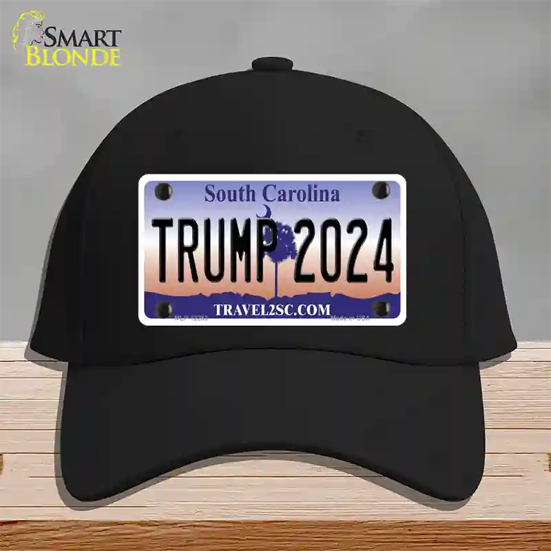 Trump 2024 South Carolina Novelty License Plate Hat Cotton / Black