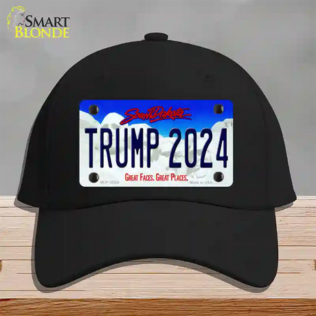 Trump 2024 South Dakota Novelty License Plate Hat Cotton / Black