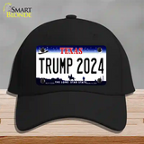 Trump 2024 Texas Novelty License Plate Hat Cotton / Black