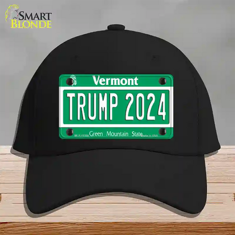 Trump 2024 Vermont Novelty License Plate Hat Cotton / Black