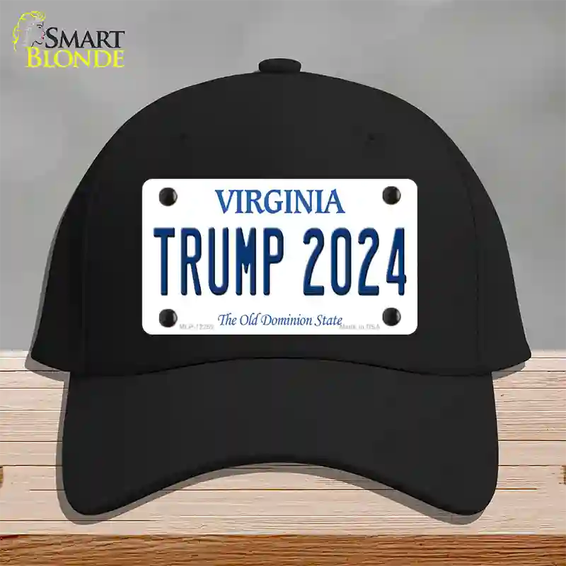 Trump 2024 Virginia Novelty License Plate Hat Cotton / Black