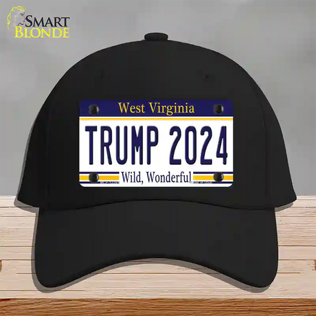 Trump 2024 West Virginia Novelty License Plate Hat Cotton / Black