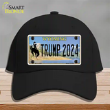 Trump 2024 Wyoming Novelty License Plate Hat Cotton / Black