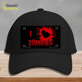 I Love Zombies Novelty License Plate Hat Cotton / Black