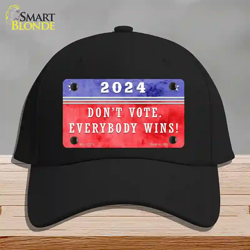 Dont Vote Everyone Wins 2020 Novelty License Plate Hat Cotton / Black