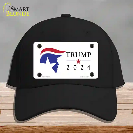 Trump 2024 Silhouette Novelty License Plate Hat Cotton / Black