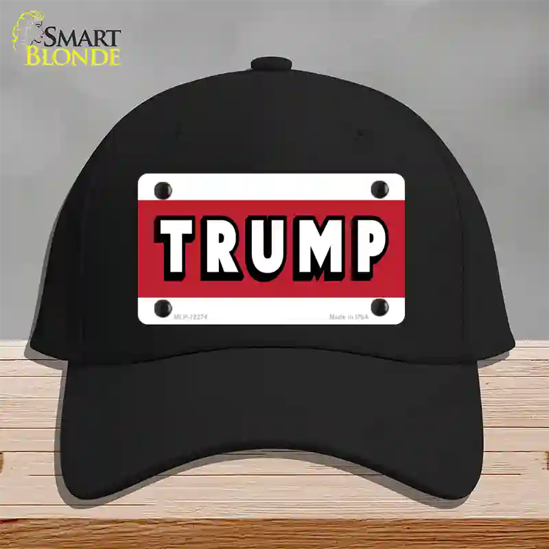 Trump Novelty License Plate Hat Cotton / Black