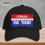 Veterans For Trump Novelty License Plate Hat Cotton / Black