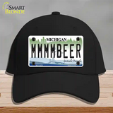 Michigan MMMMBeer Novelty License Plate Hat Cotton / Black