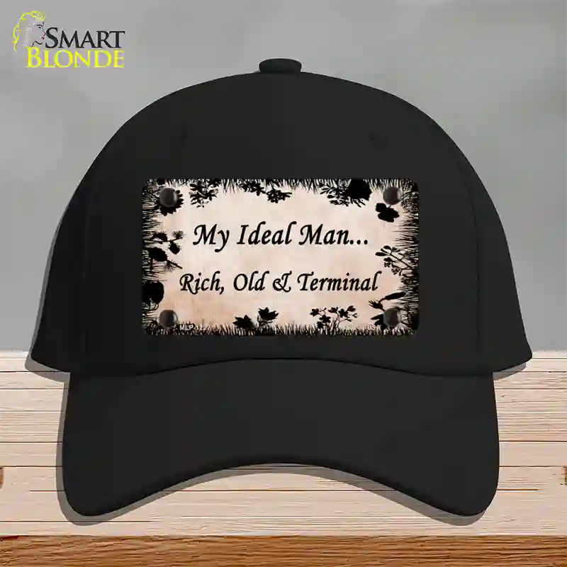 Rich Old And Terminal Novelty License Plate Hat Cotton / Black