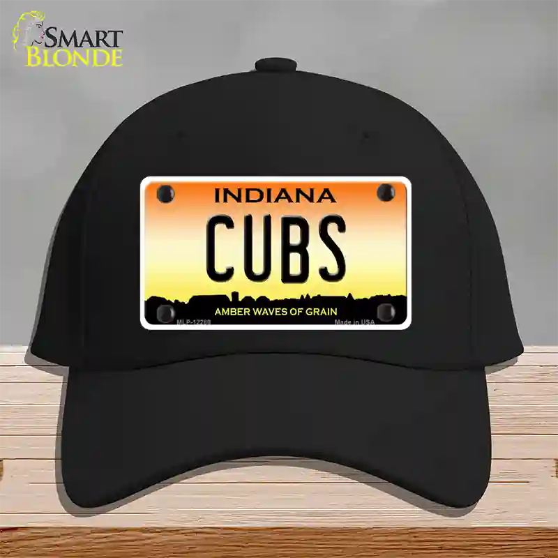 Cubs Indiana Novelty License Plate Hat Cotton / Black