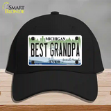 Michigan Best Grandpa Novelty License Plate Hat Cotton / Black