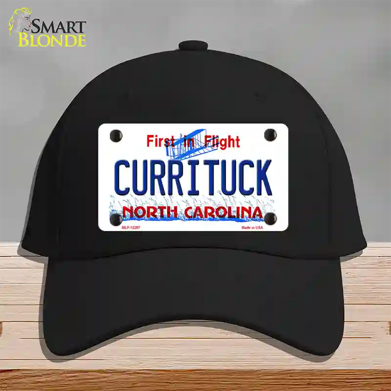 Currituck North Carolina Novelty License Plate Hat Cotton / Black