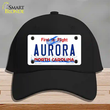 North Carolina Aurora Novelty License Plate Hat Cotton / Black