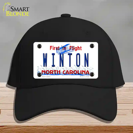 North Carolina Winton Novelty License Plate Hat Cotton / Black