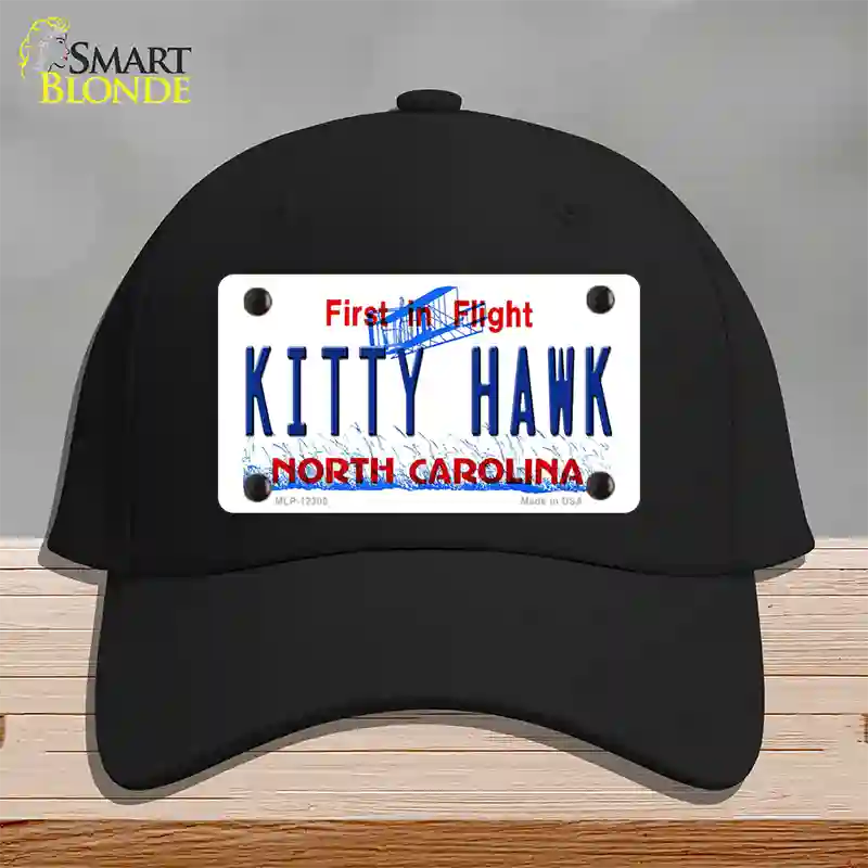 North Carolina Kitty Hawk Novelty License Plate Hat Cotton / Black