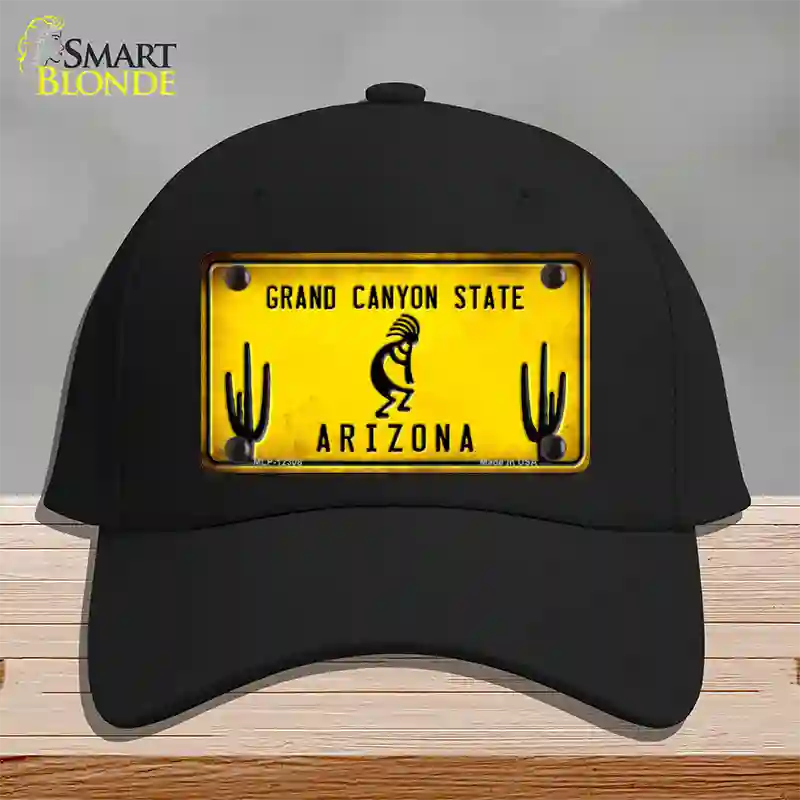 Arizona Kokopelli Yellow Novelty License Plate Hat Cotton / Black