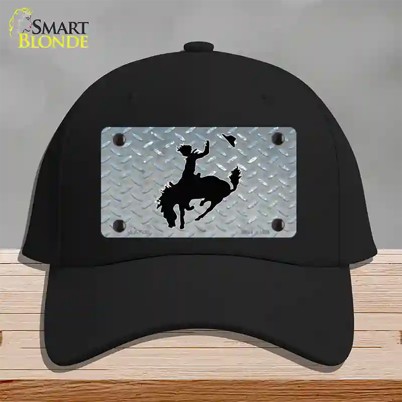 Bucking Bronco Novelty License Plate Hat Cotton / Black