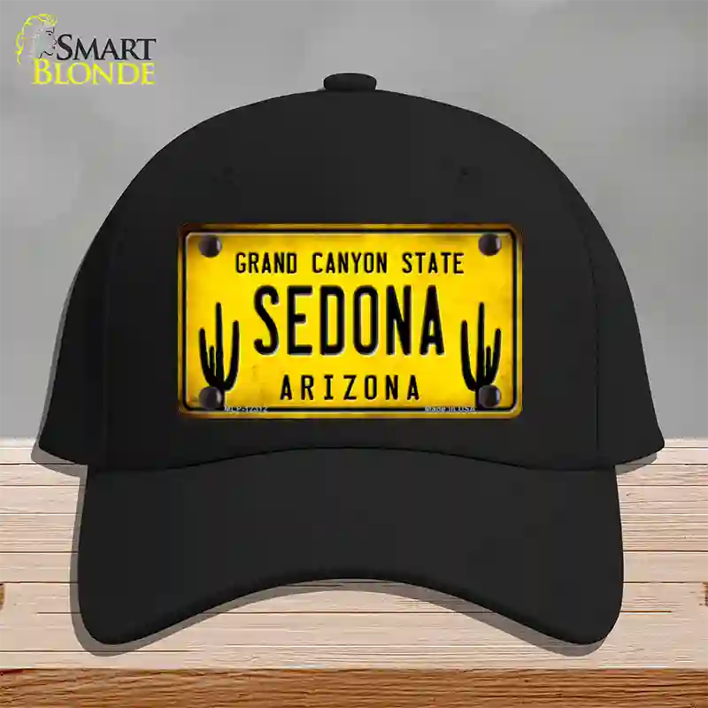 Arizona Sedona Novelty License Plate Hat Cotton / Black