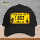 Arizona Sunset Novelty License Plate Hat Cotton / Black