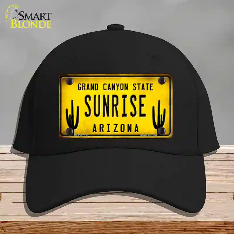 Arizona Sunrise Novelty License Plate Hat Cotton / Black