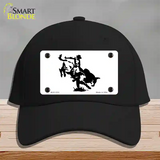 Bull Rider Novelty License Plate Hat Cotton / Black