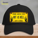 Arizona Hot as Hell Novelty License Plate Hat Cotton / Black