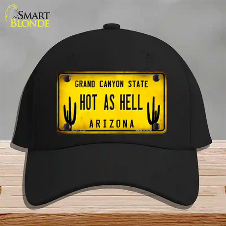 Arizona Hot as Hell Novelty License Plate Hat Cotton / Black