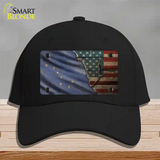 Alaska/American Flag Novelty License Plate Hat Cotton / Black