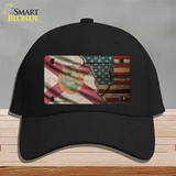 Florida/American Flag Novelty License Plate Hat Cotton / Black