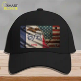 Iowa/American Flag Novelty License Plate Hat Cotton / Black