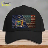 New York/American Flag Novelty License Plate Hat Cotton / Black